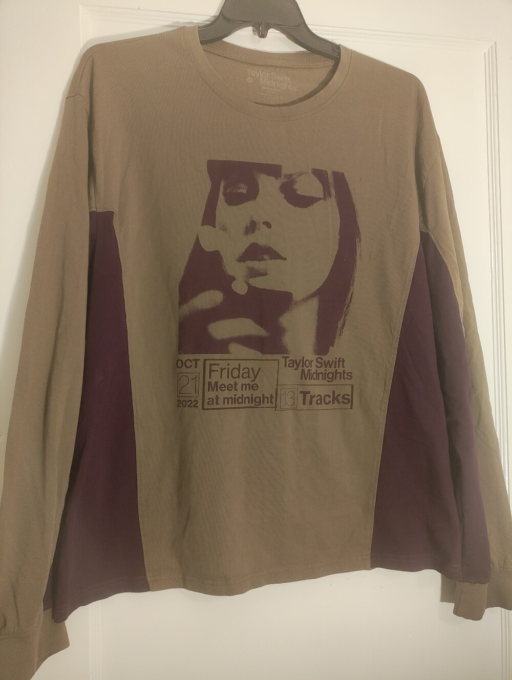 Taylor Swift Midnights 2022 Colorblock Long Sleeve Graphic Tee 3X
